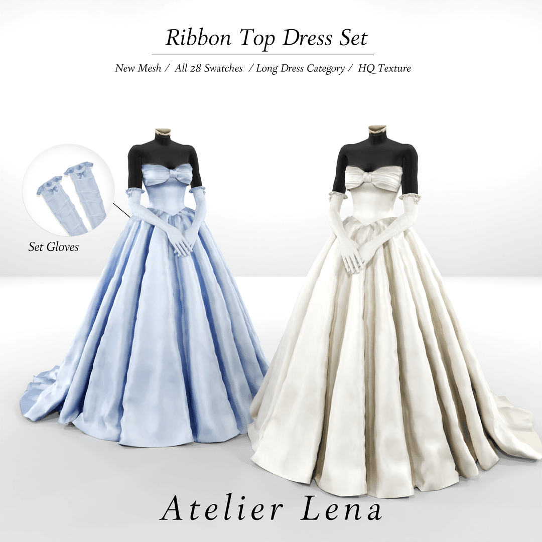 Платье и перчатки Ribbon Top Dress Set + Gloves